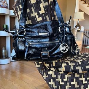 Women's Michael Kors Black Patent Leather Bag